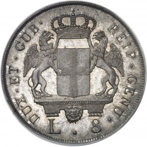 Gênes, République (1528-1797). 8 lire 1796, Gênes.