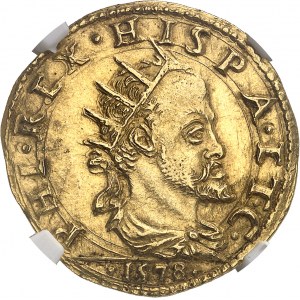 Milan (duché de), Philippe II (1540-1598). Doppia 1578, Milan.