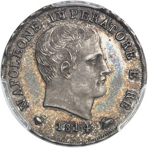 Milan, royaume d’Italie, Napoléon Ier (1805-1814). 15 soldi 1814, M, Milan.