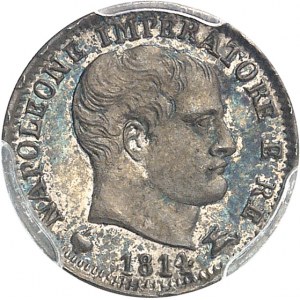 Milan, royaume d’Italie, Napoléon Ier (1805-1814). 5 soldi 1814, M, Milan.
