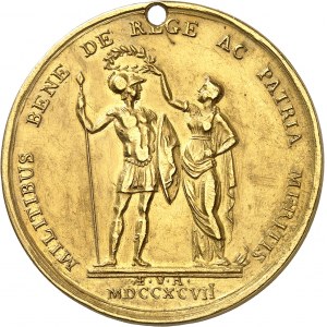 Naples et Sicile, Ferdinand IV (1759-1816). Médaille d’Or de la valeur militaire 1797, Naples.
