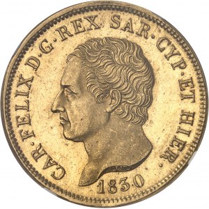 Savoie-Sardaigne, Charles-Félix (1821-1831). 80 lire 1830, ancre, Gênes.