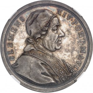 Vatican, Clément XIV (1769-1774). Médaille, suppression de la Compagnie de Jésus et retour d’Avignon, du Bénévent et de Tagliacozzo MDCCLXXIV (1774) - An VI, Rome.