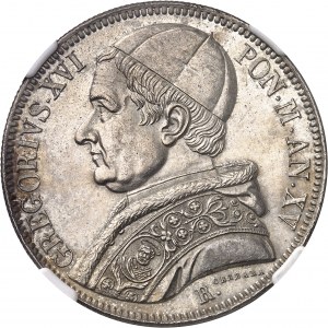 Vatican, Grégoire XVI (1831-1846). Scudo 1845 - An XV, Rome.