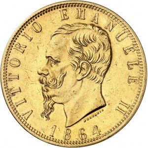 Victor-Emmanuel II (1861-1878). 100 lire 1864, T, Turin.