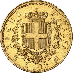 Victor-Emmanuel II (1861-1878). 100 lire 1864, T, Turin.