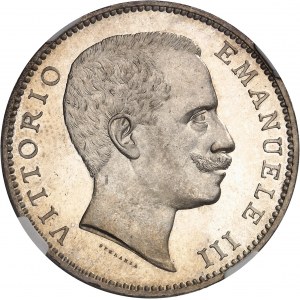 Victor-Emmanuel III (1900-1946). 5 lire aspect Flan bruni (PROOFLIKE) 1901, R, Rome.