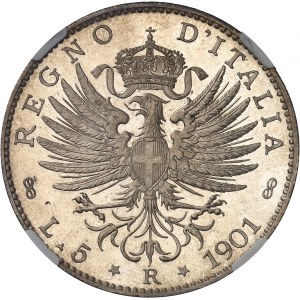 Victor-Emmanuel III (1900-1946). 5 lire aspect Flan bruni (PROOFLIKE) 1901, R, Rome.