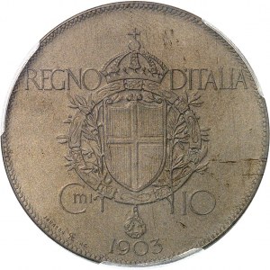 Victor-Emmanuel III (1900-1946). Essai de 10 centimes par S. Johnson 1903, Milan (Johnson).