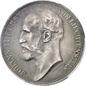 Jean II, prince (1858-1929). Essai de 5 kronen 1898, Vienne.