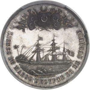 Second Empire / Napoléon III (1852-1870). Jeton de la Compagnie générale de navigation à hélice Léon Gay et Compagnie par Aumoitte 1853, Paris (Stern).