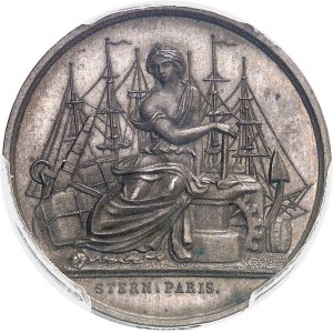 Second Empire / Napoléon III (1852-1870). Jeton du Comptoir de la Méditerranée, Gay Bazin et Compagnie 1856 (1860-1879), Paris (Stern).