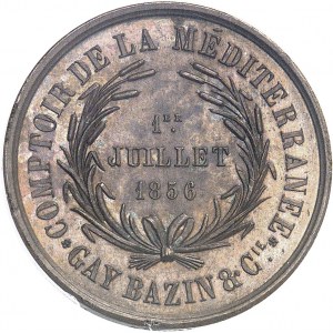 Second Empire / Napoléon III (1852-1870). Jeton du Comptoir de la Méditerranée, Gay Bazin et Compagnie 1856 (1860-1879), Paris (Stern).