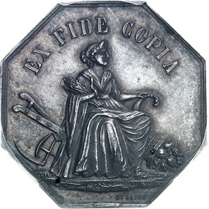 Second Empire / Napoléon III (1852-1870). Jeton du Crédit foncier de l’île Maurice 1864, Paris.