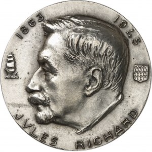 Louis II (1922-1949). Médaille, l’Institut océanographique de Monaco et les 45 années comme directeur de Jules Richard par Aleth Guzman 1945, Paris.