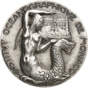 Louis II (1922-1949). Médaille, l’Institut océanographique de Monaco et les 45 années comme directeur de Jules Richard par Aleth Guzman 1945, Paris.