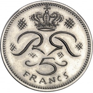 Rainier III (1949-2005). Pré-série de 5 francs par R. Joly 1970, Paris.