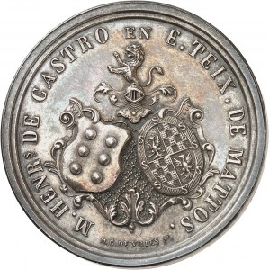 Guillaume II (1840-1849). Médaille, 25 ans de mariage d’Henriques de Castro et E. Teixeira de Mattos, par M. C. De Vries Jr 1847, Amsterdam.