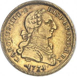 Charles III (1759-1788). 2 escudos 1771 J-M, LM, Lima.