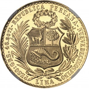 Pérou, République du (depuis 1821). Cent soles, aspect Flan bruni (PROOFLIKE) 1950, Lima.