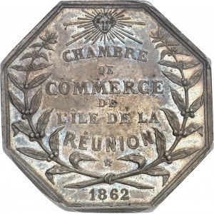 Second Empire / Napoléon III (1852-1870). Jeton de la Chambre de Commerce  de l’île de la Réunion 1862, Paris (Stern).