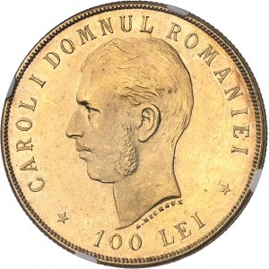 Charles Ier de Roumanie (1866-1914). 100 lei, 40e anniversaire de règne 1906, Bruxelles.