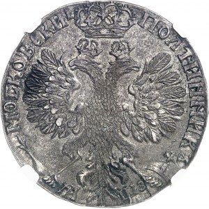 Pierre Ier le Grand (1689-1725). Demi-rouble ou poltina, aigle large ND (1707), Kadashevsky.