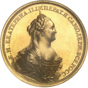 Catherine II (1762-1796). Médaille d’Or, restauration du Palais du Kremlin à Moscou par T. Ivanov 1773, Saint-Pétersbourg.