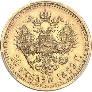 Alexandre III (1881-1894). 10 roubles 1889, Saint-Pétersbourg.