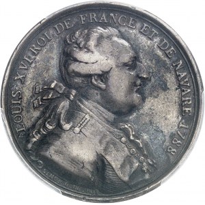 Louis XVI (1774-1792). Jeton du Cercle des Philadelphes, société savante de Saint-Domingue 1788, Paris.
