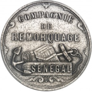 Second Empire / Napoléon III (1852-1870). Jeton de la Compagnie de remorquage du Sénégal ND (c.1985 ?), Paris.