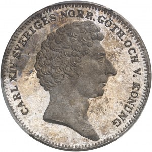 Charles XIV Jean (1818-1844). 1/2 riksdaler specie, Flan bruni (PROOF) 1836 CB, Stockholm.