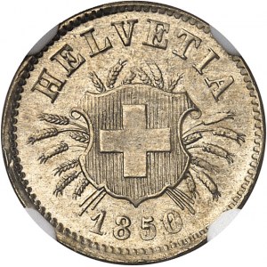 Confédération Helvétique (1848 à nos jours). 5 rappen 1850.
