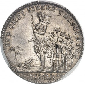 Amérique-Canada (colonies françaises), Louis XV (1715-1774). Jeton “SUB OMNI SIDERE CRESCUNT”, type à l’alligator non signé 1751, Paris.