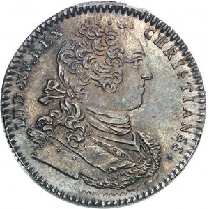 Amérique-Canada (colonies françaises), Louis XV (1715-1774). Jeton “NON INFERIORA METALLIS” frappe monnaie par C.-N. Roëttiers 1754, Paris.