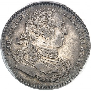 Amérique-Canada (colonies françaises), Louis XV (1715-1774). Jeton “SEDEM NON ANIMUM MUTANT” non signé 1756, Paris.