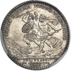 Amérique-Canada (colonies françaises), Louis XV (1715-1774). Jeton “PARAT ULTIMA TERRA TRIUMPHOS” non signé 1757, Paris.