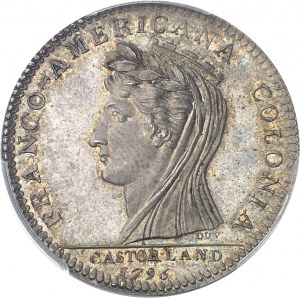 Castorland (1792-1800). Jeton d’un 1/2 dollar, frappe postérieure avec coins d’origine 1796 (1845-1860), Paris.