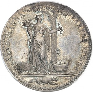 Castorland (1792-1800). Jeton d’un 1/2 dollar, frappe postérieure avec coins d’origine 1796 (1845-1860), Paris.