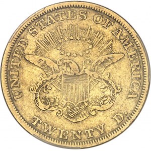 République fédérale des États-Unis d’Amérique (1776-à nos jours). 20 dollars Liberty, sans devise 1850, Philadelphie.