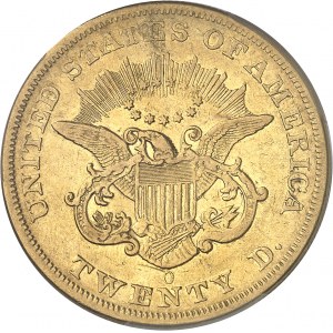République fédérale des États-Unis d’Amérique (1776-à nos jours). 20 dollars Liberty, sans devise 1850, O, La Nouvelle-Orléans.
