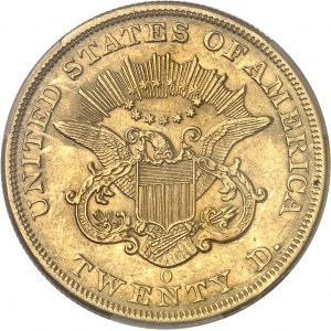 République fédérale des États-Unis d’Amérique (1776-à nos jours). 20 dollars Liberty, sans devise 1851, O, La Nouvelle-Orléans.