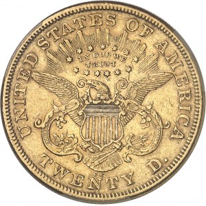 République fédérale des États-Unis d’Amérique (1776-à nos jours). 20 dollars Liberty 1873, CC, Carson City.