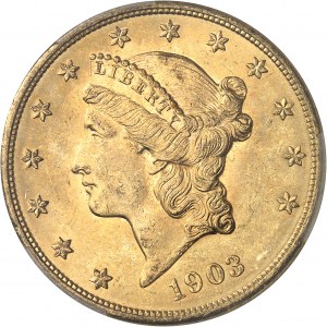 République fédérale des États-Unis d’Amérique (1776-à nos jours). 20 dollars Liberty 1903, Philadelphie.