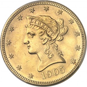 République fédérale des États-Unis d’Amérique (1776-à nos jours). 10 dollars Liberty 1905, S, San Francisco.