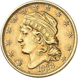 République fédérale des États-Unis d’Amérique (1776-à nos jours). 2 1/2 dollars capped bust 1833, Philadelphie.