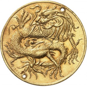 Annam, Duy Thaï (1907-1916). 8 tiên Or ou philong au dragon (Kim-tiên de 1ère classe), au nom de Thành Thaï, par Pierre ND (1908), Hué.