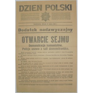 Dzień Polski - Otwarcie Sejmu 27 III 1928.