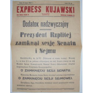 Exp. Kujawski-Zamk. sesji Sejmu, 14.07.1927