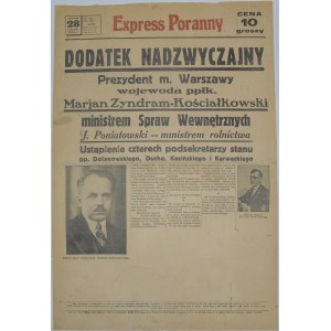 Express Poranny - Zmiany W Rządzie - 28 czerwca 1934 r.